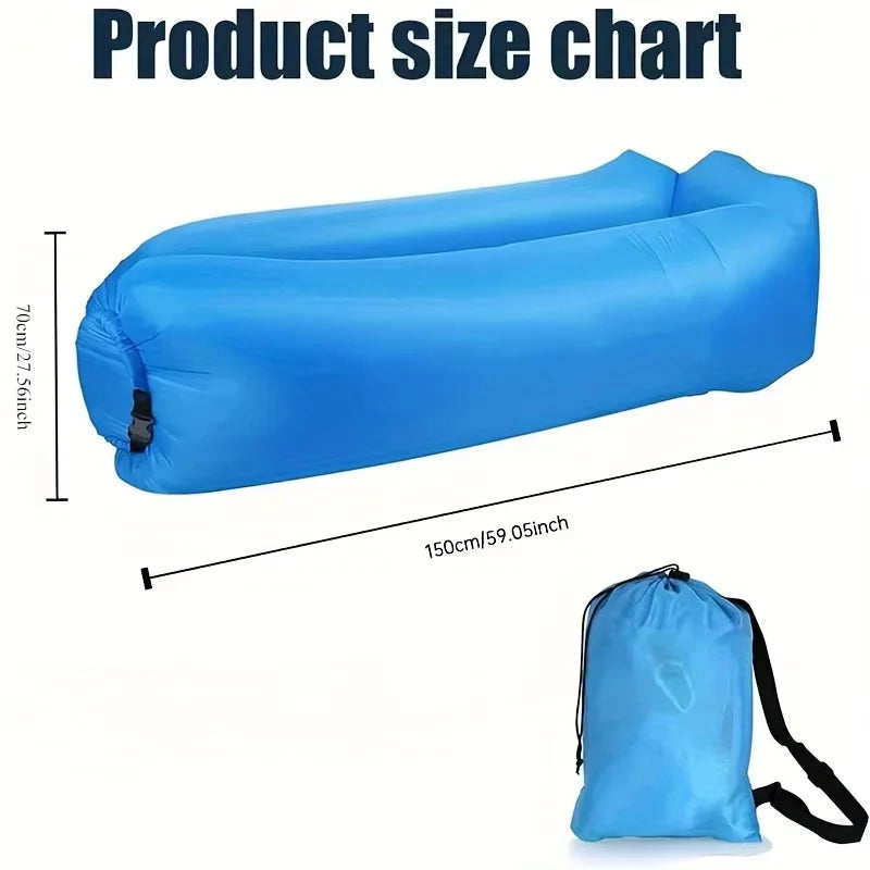 LUSQI 1/2PC Inflatable Lounger Air Sofa For Outdoor Camping Beach Travel Quick Inflation Folding Home Furniture