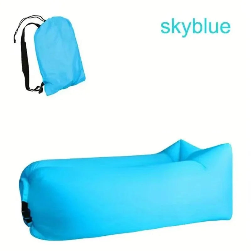 LUSQI 1/2PC Inflatable Lounger Air Sofa For Outdoor Camping Beach Travel Quick Inflation Folding Home Furniture
