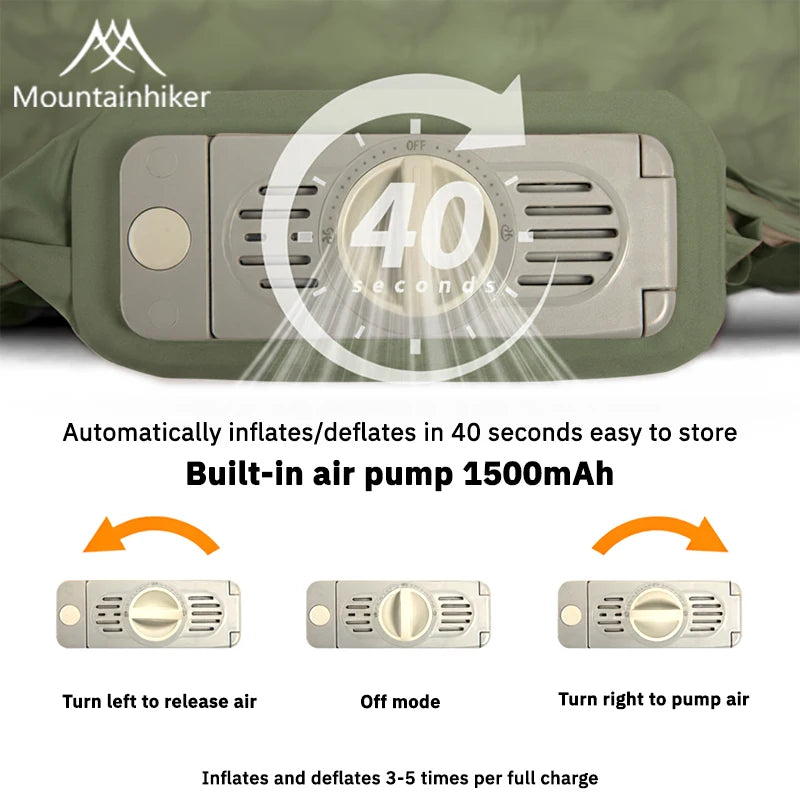 MOUNTAINHIKER Outdoor Inflatable Cheese Mattress Garden Portable Special Sponge Edition 10CM Family Sleeping Pad Mat Furnitures
