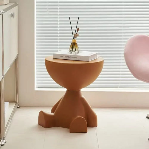 Light Luxury Cartoon Sofa Edge Table Creative Flat Head Coffee Table Small Household Plastic Coffee Table Furniture Side Table