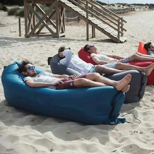 LUSQI 1/2PC Inflatable Lounger Air Sofa For Outdoor Camping Beach Travel Quick Inflation Folding Home Furniture